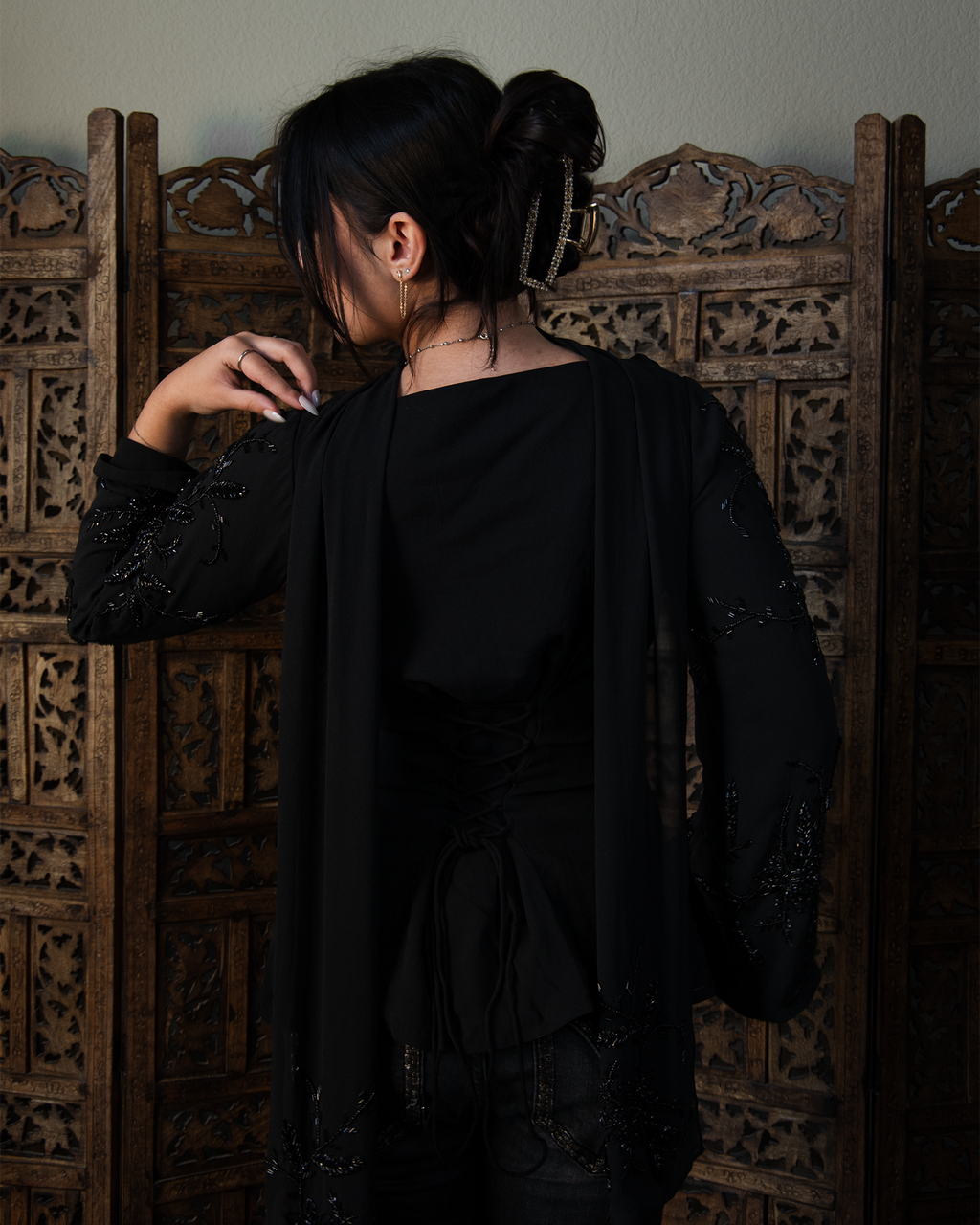 SUNDUS TOP AND SCARF SET