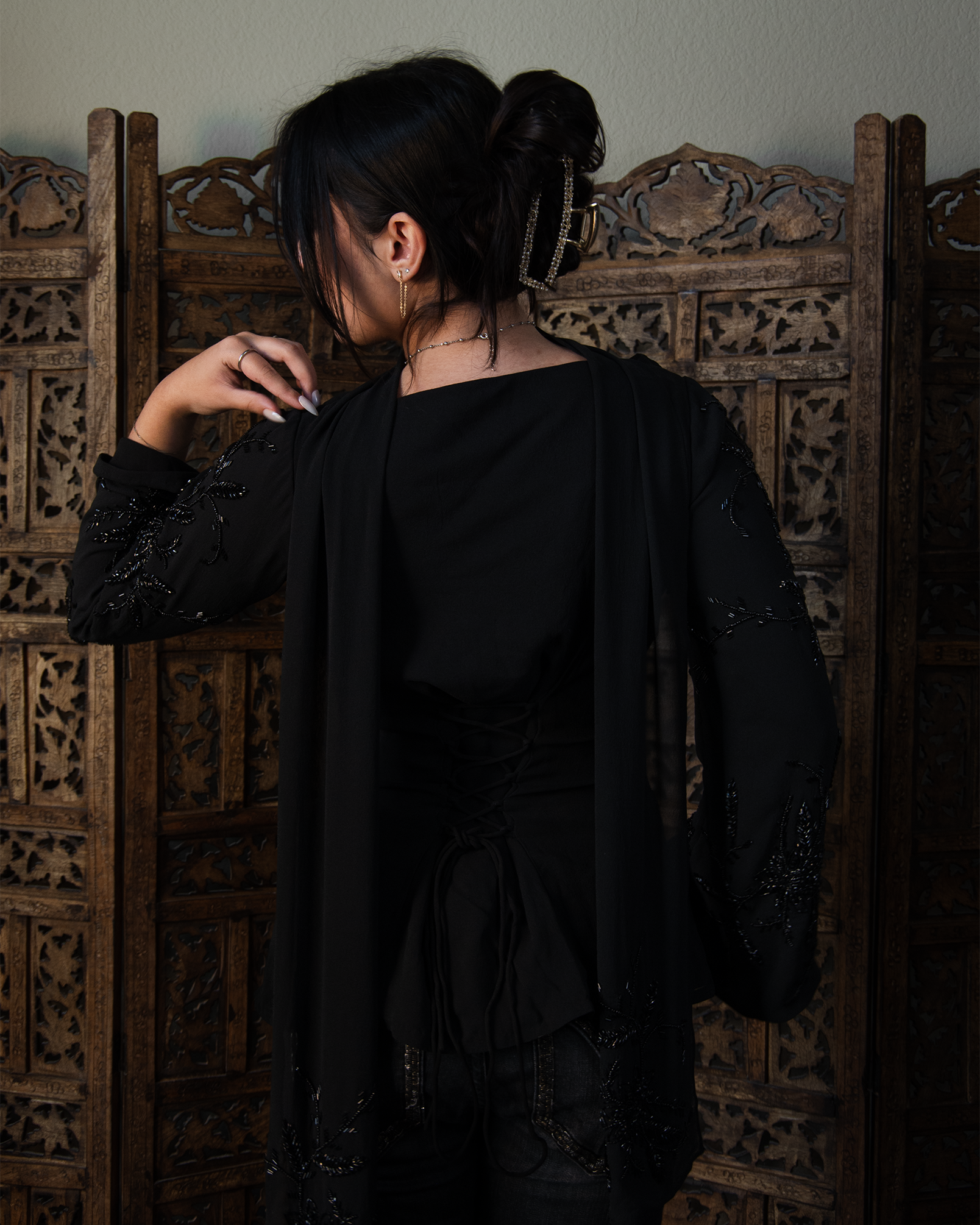 SUNDUS TOP AND SCARF SET